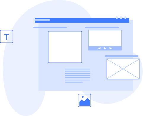 vector image of an web page skeleton