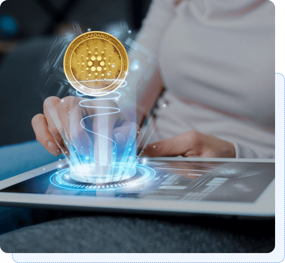 image of a women using tablet