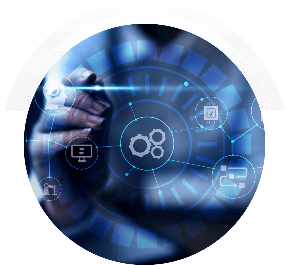 image of an person and technology